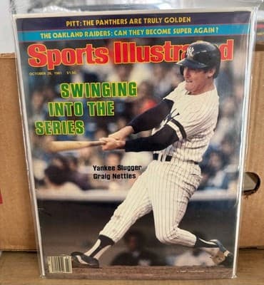 1981 Sports Illustrated Oct 26 Swinging Into Series Graig Nettles Newsstand HG