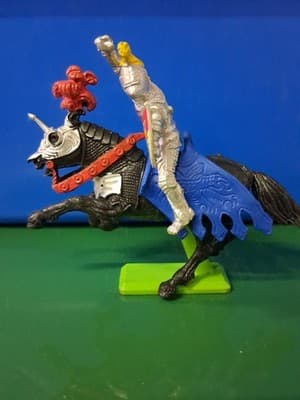 Vintage 1971 Deetail Britains LTD Medieval Crusades Knight In Armor Horse 1/32
