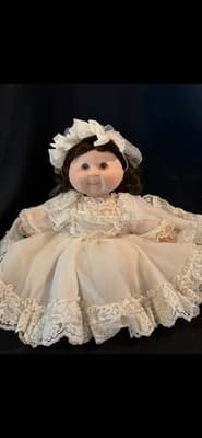 1985 Cabbage Patch Kids Wedding Bride Doll With Dress Veil Garter Vtg
