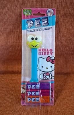 PEZ Hello Kitty Keroppi Frog Dispenser Sanrio Factory Sealed Carded Retired