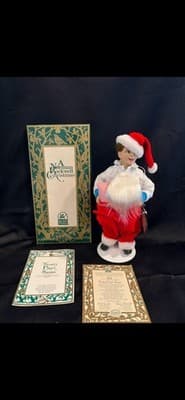 ASHTON-DRAKE GALLERY "SCOTTY PLAYS SANTA" NORMAN ROCKWELL 11" DOLL IN BOX W/COA