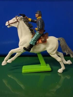 Britains Deetail Wild West Western Mounted Bluecoat Union Calvery Man 1971