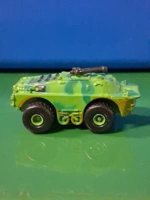 Micro Machine Plastic Russian BRDM-2 w/ MG in Bright Green Camouflage Hasbro #2
