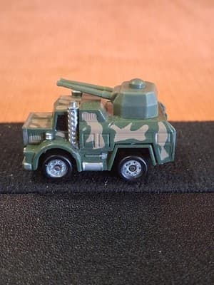 Majorette Micro 1989 Sonic Flashers Military Gun Truck Series #1317 Camo Silver