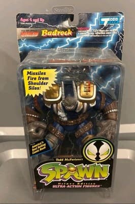 Spawn Badrock Action Figure Blue Youngblood New Deluxe Edition 1995 McFarlane