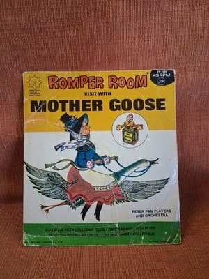 Vintage Romper Room 45 RPM Romper Room Visit with Mother Goose Peter Pan Players