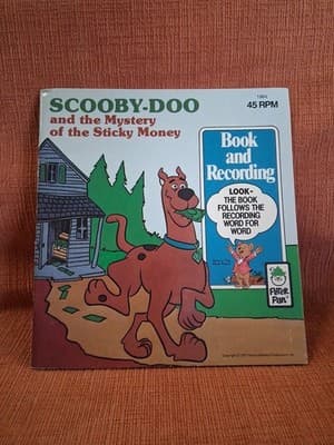 Scooby-Doo and the Mystery of the Sticky Money book and record 45 rpm 1984