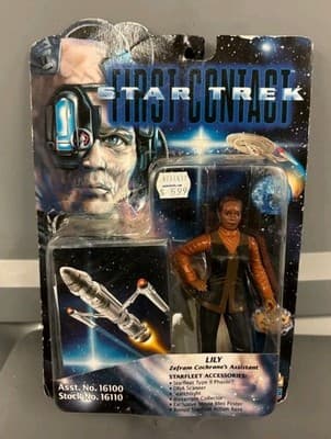 STAR TREK First Contact Lily Zefram Cochrane's Asst Playmates Action Figure 1996