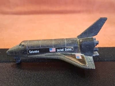 Space Shuttle Die Cast Metal Collectible Pencil Sharpener 1981 Columbia Black