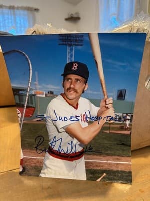 Rick Miller Signed 8x10 Autographed Photo Boston Red Sox, St Judes Hospital