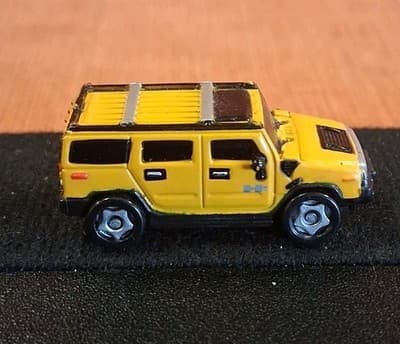 Playmates Speedeez H2 Hummer Yellow Micro Vehicle