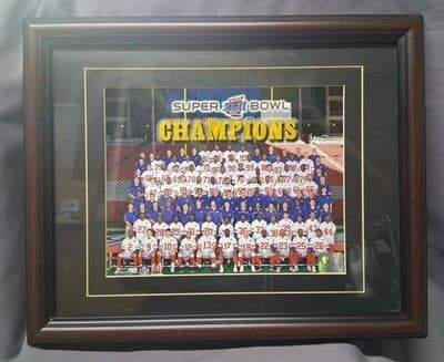 2007 CHAMPIONS NEW YORK GIANTS FRAMED 8X10 PHOTO-MAN CAVE ART WALL Framed