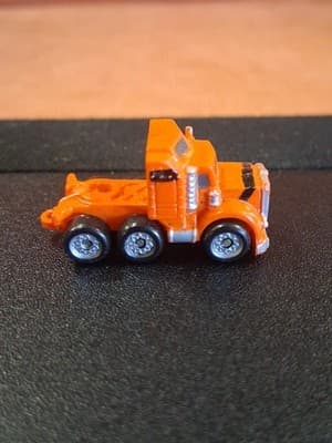 Micro Machines Orange Semi Tractor Trailer