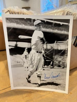 Geno Cimoli Autographed 8x10 - Dodgers Batting