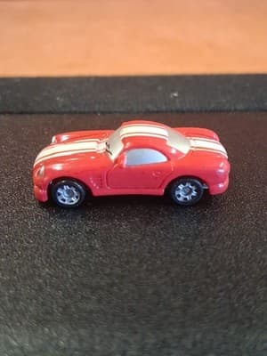 Hot Wheels Micro Grand Tourer Sports Car Red/White - Less than 1.5" Long!