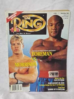 The Ring Magazine December 1992 George Foreman vs. Tommy Morrison Cover