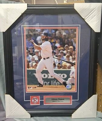 Boston Red Sox Johnny Damon Photos Pictures & Name Plate Collage Framed