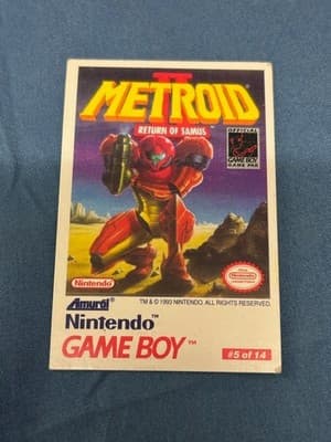 1993 Amurol Nintendo Game Boy Tip Card Metroid II Return of Samus #5 Played