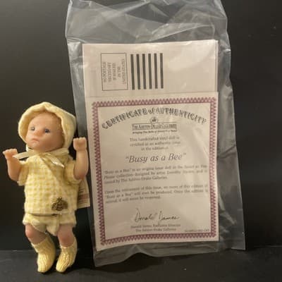 “Busy As A Bee” Ashton Drake Collectible 5" Doll, Sweet As You Please.