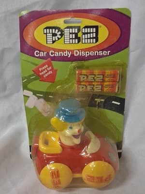 1999 Peter the Clown Pez Car Candy Dispenser Dmg Package