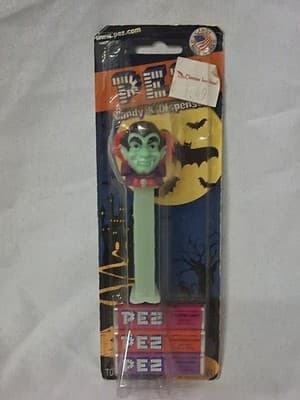 Pez Candy Dispenser - Halloween Dracula w/ Glow in the Dark Stem (SEALED) New