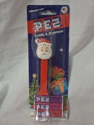 Santa PEZ dispenser with glasses and Candy Sealed Old Stock 🎅