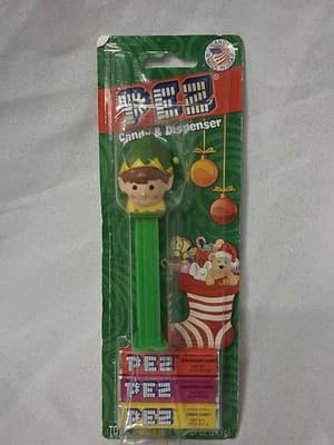 2014 PEZ Christmas Elf Dispenser & Candy - New Sealed