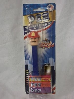 Pez Dispenser Pez Heroes Fireman In Package Still