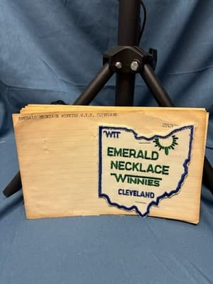 Exclusive Pre Production Design Logo Patch Emerald Necklace Winnies Cleveland