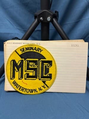 Exclusive Pre Production Design Logo Patch MSC Seminary Watertown NY