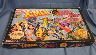 X-Men Under Siege Abridged Edition Board Game 1998 Pressman 18 Figures Complete