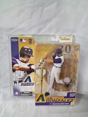 McFarlane Series 6 Luis Gonzalez Arizona Diamondbacks Home Purple Pinstripes NIB