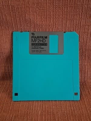 Fujifilm MF2HD Double Sided High Density Floppy Disks 3.5" Teal