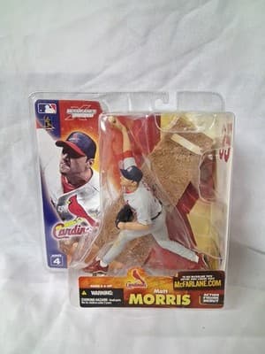 2003 MATT MORRIS ST LOUIS CARDINALS MCFARLANE SERIES 4 GRAY UNIFORM VARIANT