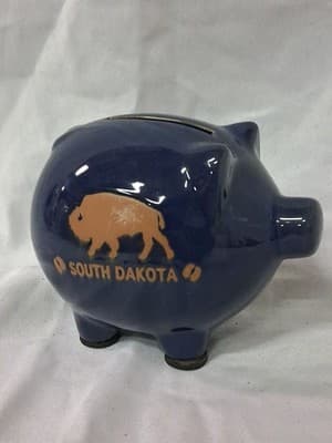 Vintage Retro Luke A Tuke South Dakota Piggy Bank