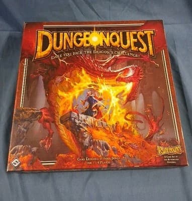 DungeonQuest by Fantasy Flight Games Staff (2010, Game) Like New Exc See Photos
