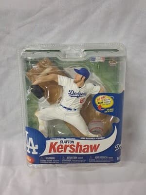 McFarlane MLB 31 Clayton Kershaw LA Dodgers White Jersey Debut RC Figure 2013