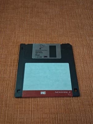 Vintage 3.5” Floppy Disk (3 1/2 Inch) Imation IBM 2HD 1.44MB Formatted Red