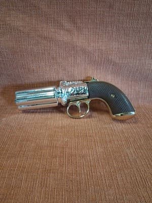 Pepperbox Pistol - 1850 Antique Avon Perfume Bottle No Box Empty