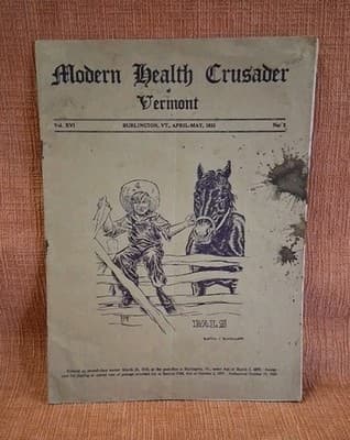 1933 Modern Health Crusader Vermont Booklet Board Health VT Pals