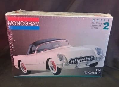 Monogram '53 Corvette Model Kit #2291 1:24 Skill level 2 New Sealed Box