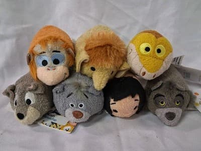 Disney Tsum Tsum Jungle Book Characters Plush Lot 6 Baloo Mowgli Bagheera