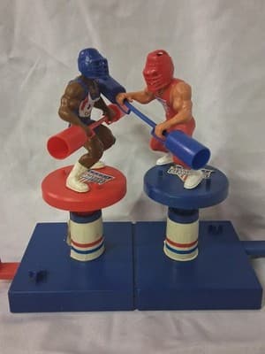 Vintage 1991 Mattel American Gladiators 4" Action Figures & Playset Joust