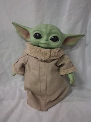 Star Wars Mandalorian The Child Grogu Baby Yoda Plush Doll 11” Mattel 2019