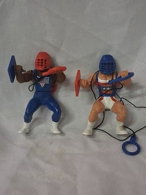 2 AMERICAN GLADIATOR TOYS LASER 3.5" ACTION FIGURE 1991 MATTEL With Accessories