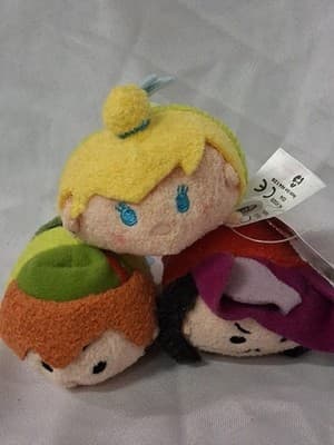 Disney Tsum Tsum Peter Pan Mini Plush, Set Of 3 Captain Hook, Tinker Bell, Peter