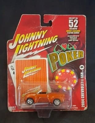 JOHNNY LIGHTNING Poker Series 2004 CHEVY SSR BONUS Chip & Playing Cards