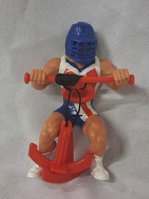 Vintage 1991 American Gladiators Nitro Figure w/helmet &weapon