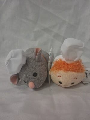 Disney Tsum Tsum Mini Plush Ratatouille Set of 2 - Remy and Alfredo Nwt