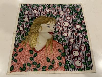 Rare Cloth Vibrant Design Original Fantasy Art Drawing Sketch Nice Piece